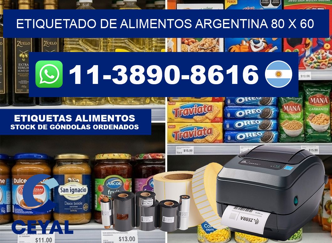 Etiquetado de alimentos Argentina 80 x 60