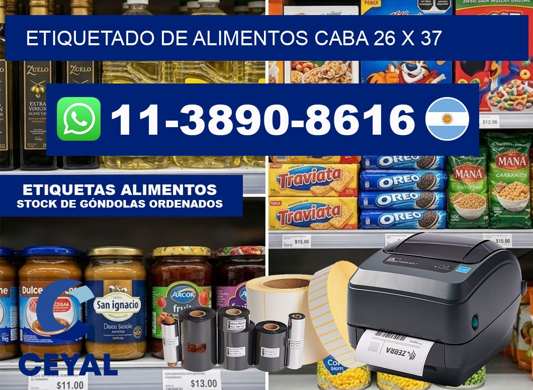 Etiquetado de alimentos caba 26 x 37
