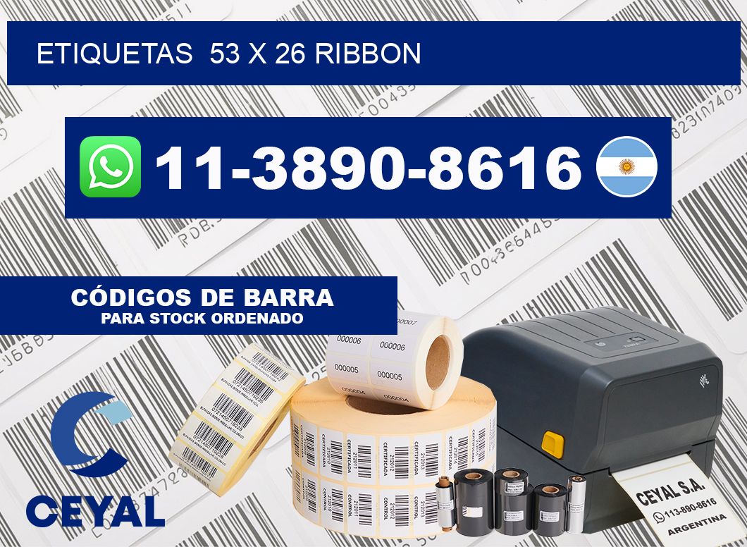 Etiquetas  53 x 26 ribbon
