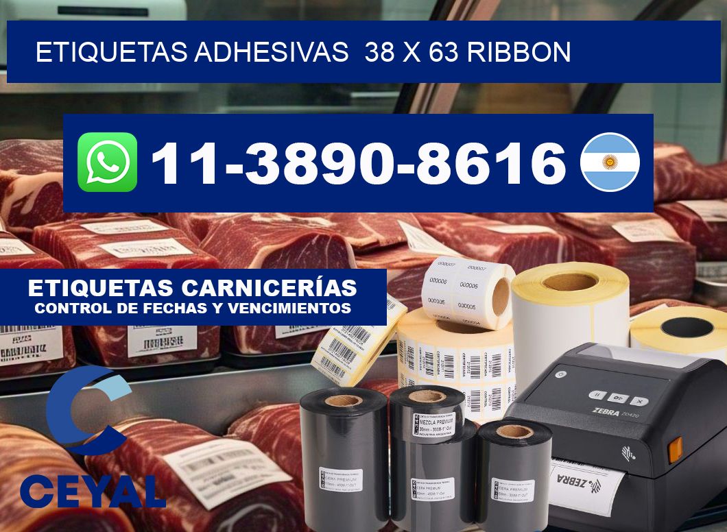 Etiquetas adhesivas 38 x 63 ribbon