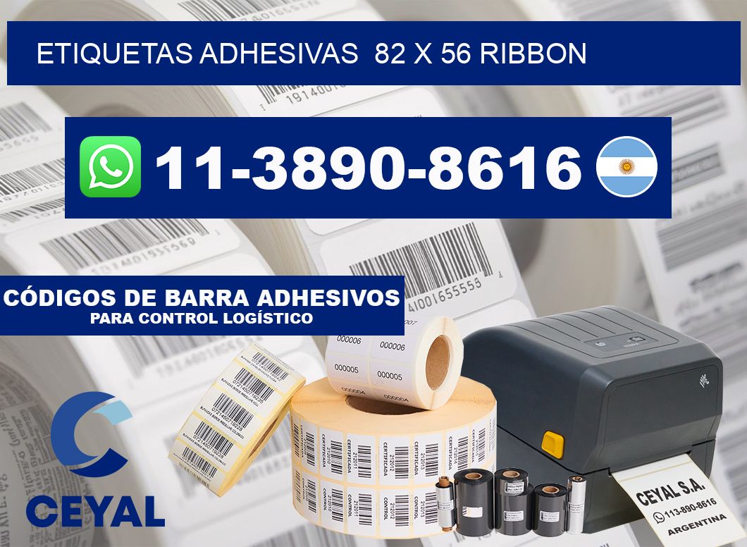 Etiquetas adhesivas 82 x 56 ribbon