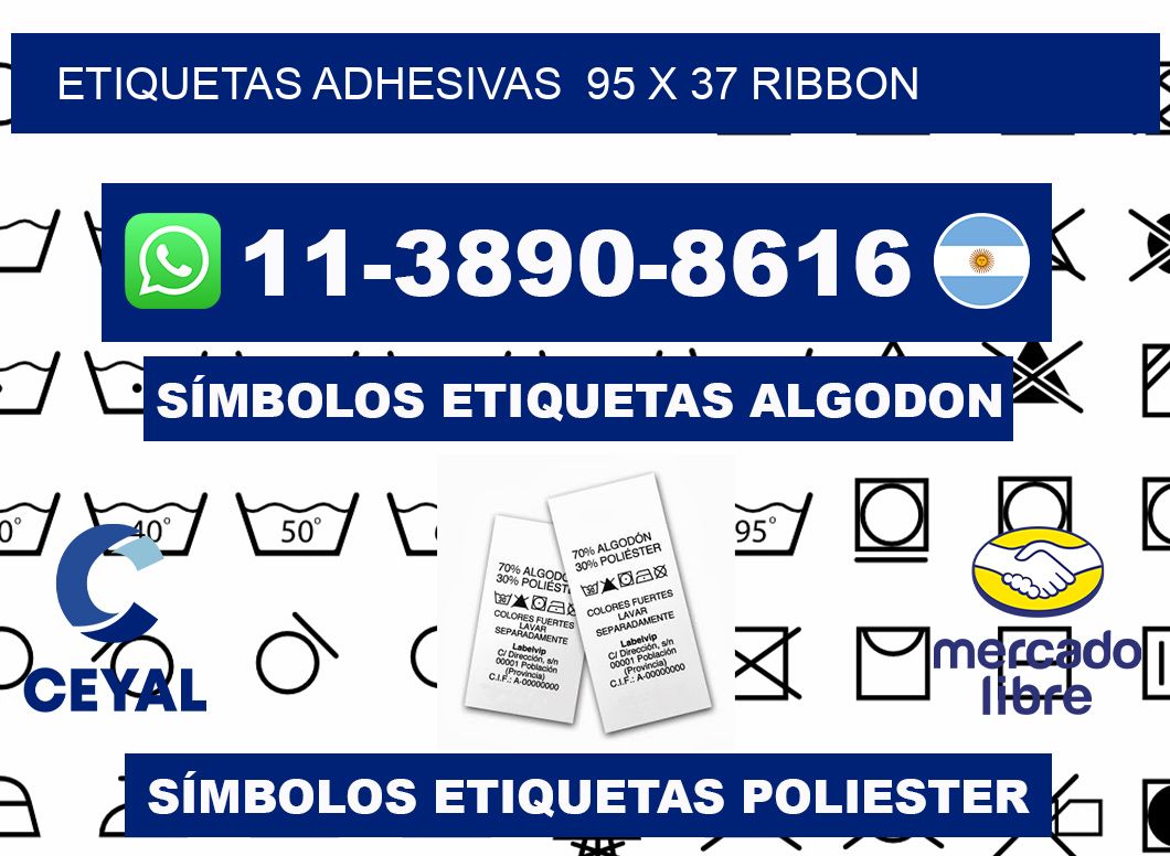 Etiquetas adhesivas 95 x 37 ribbon