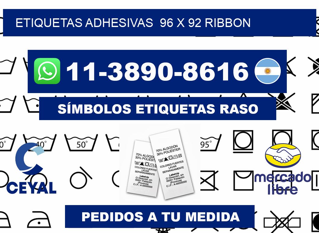 Etiquetas adhesivas 96 x 92 ribbon