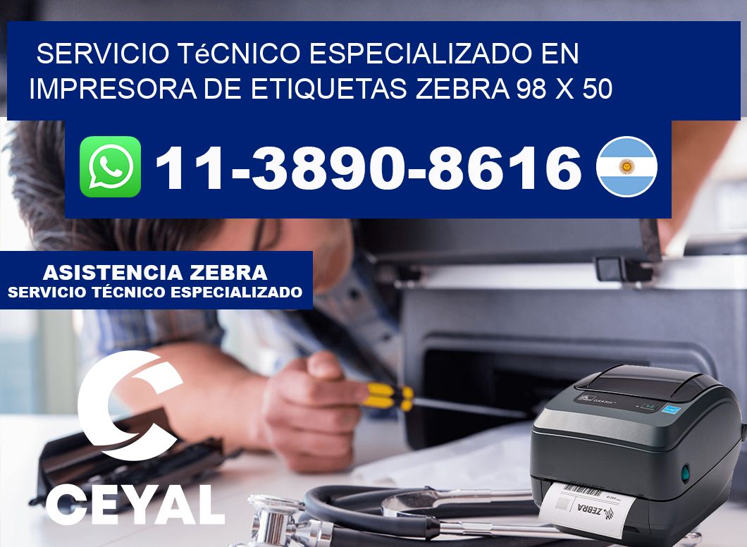 Servicio Técnico Especializado en Impresora de Etiquetas Zebra 98 x 50