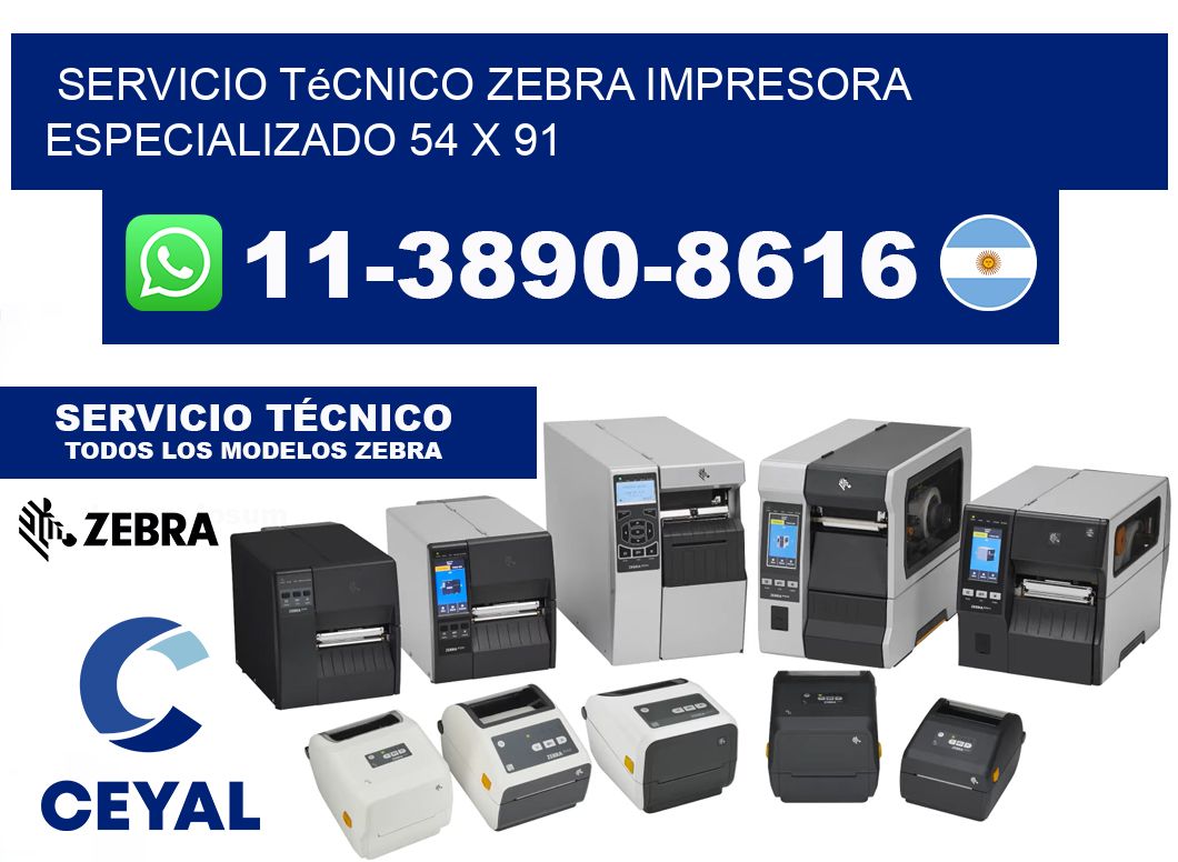Servicio Técnico Zebra Impresora Especializado 54 x 91