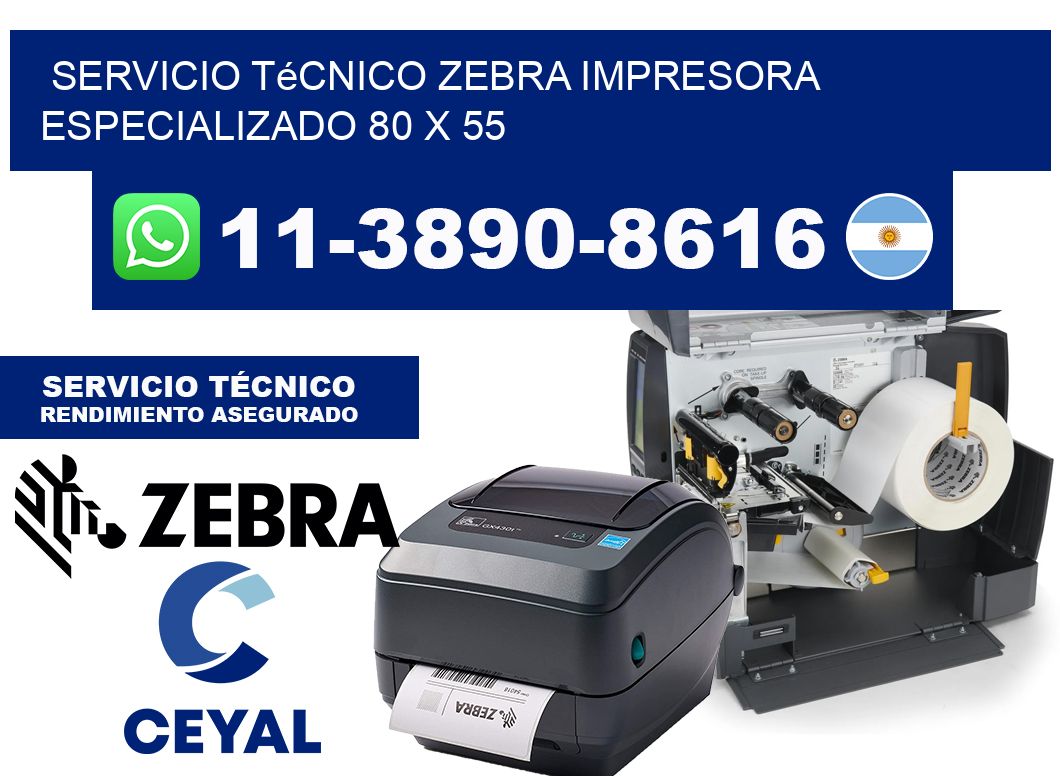 Servicio Técnico Zebra Impresora Especializado 80 x 55