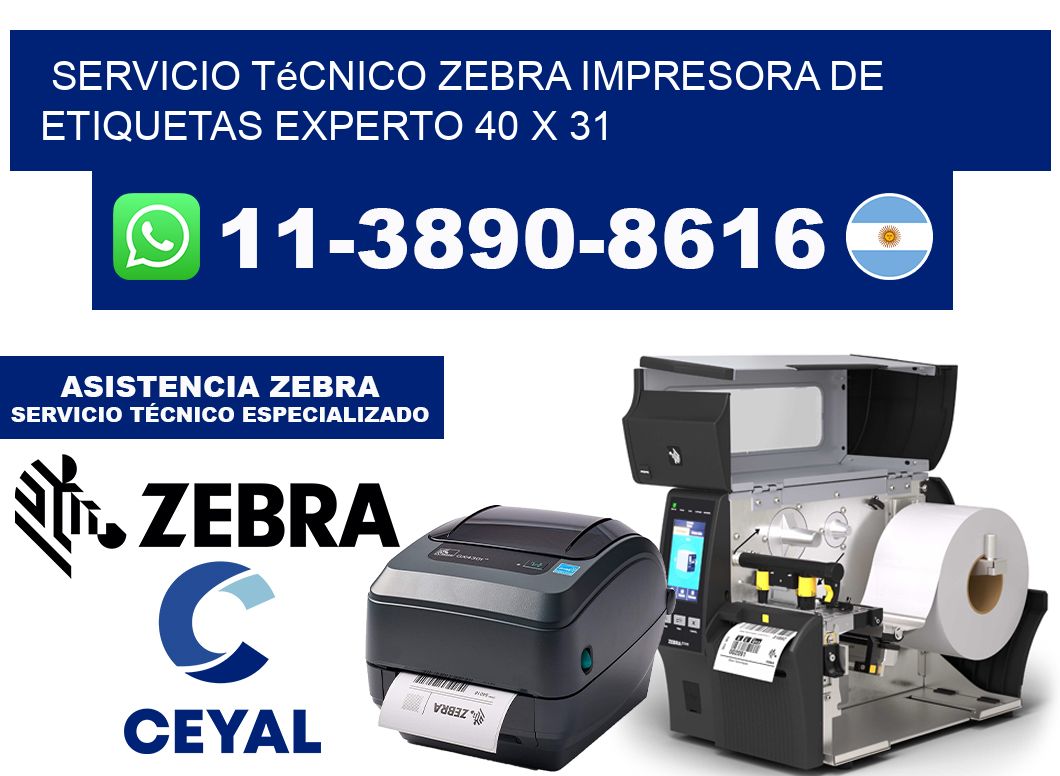 Servicio Técnico Zebra Impresora de Etiquetas Experto 40 x 31