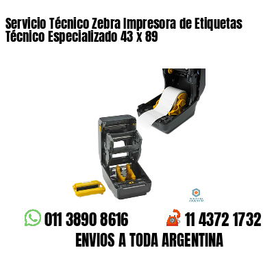 Servicio Técnico Zebra Impresora de Etiquetas Técnico Especializado 43 x 89