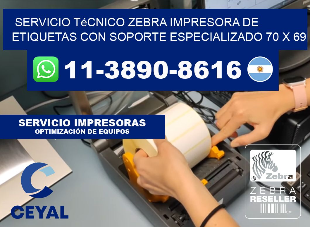 Servicio Técnico Zebra Impresora de Etiquetas con Soporte Especializado 70 x 69