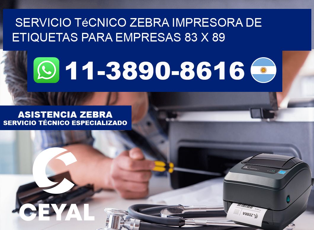 Servicio Técnico Zebra Impresora de Etiquetas para Empresas 83 x 89