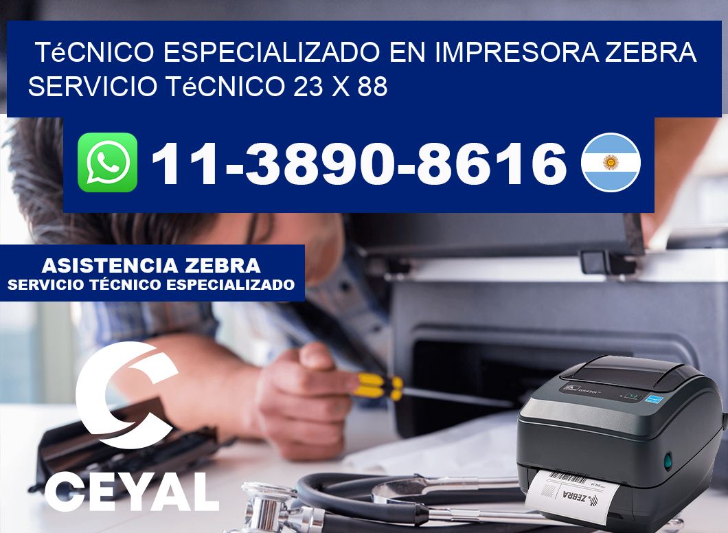 Técnico Especializado en Impresora Zebra Servicio Técnico 23 x 88