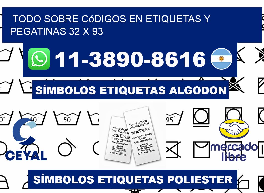 Todo sobre códigos en etiquetas y pegatinas 32 x 93