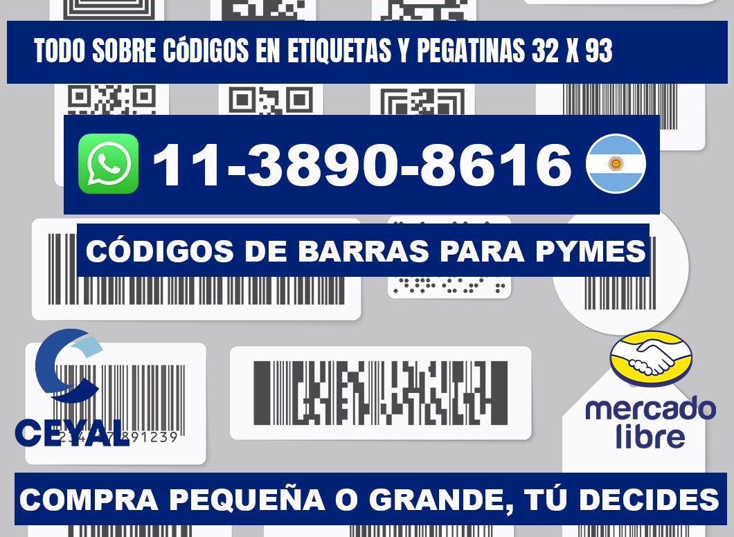 Todo sobre códigos en etiquetas y pegatinas 32 x 93