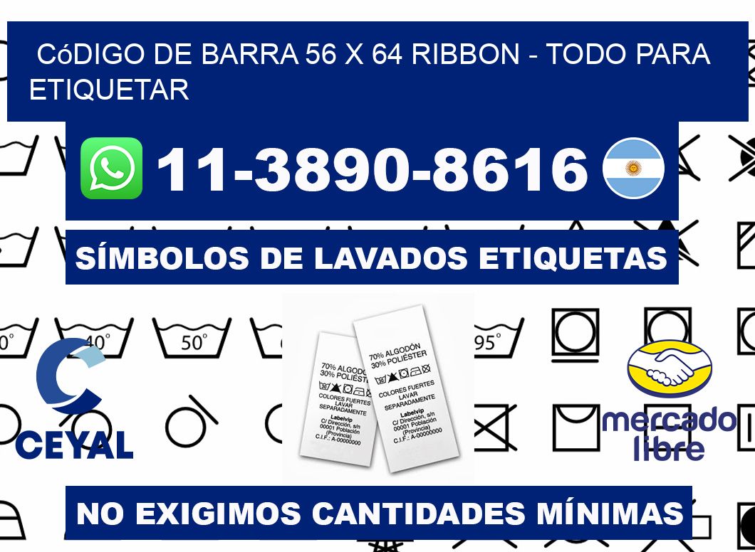 código de barra 56 x 64 ribbon - Todo para Etiquetar