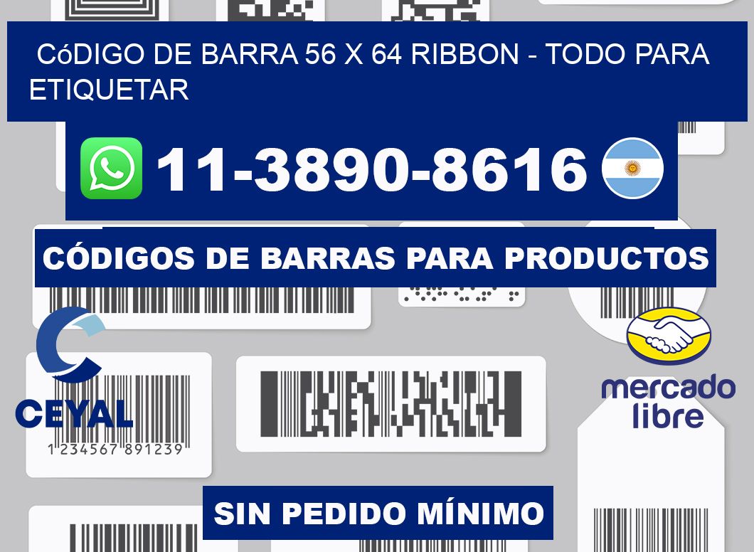 código de barra 56 x 64 ribbon - Todo para Etiquetar