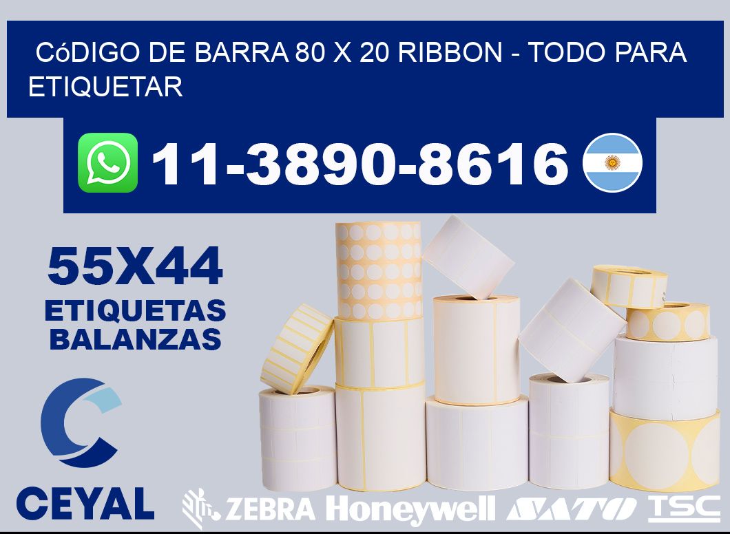 código de barra 80 x 20 ribbon - Todo para Etiquetar