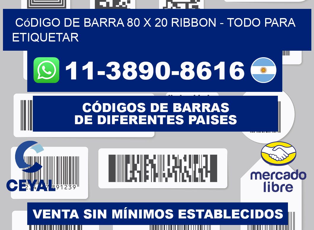 código de barra 80 x 20 ribbon - Todo para Etiquetar
