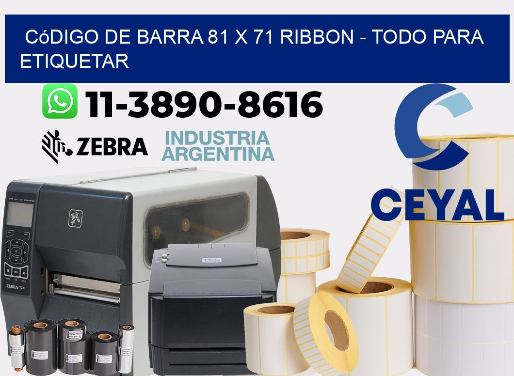 código de barra 81 x 71 ribbon - Todo para Etiquetar
