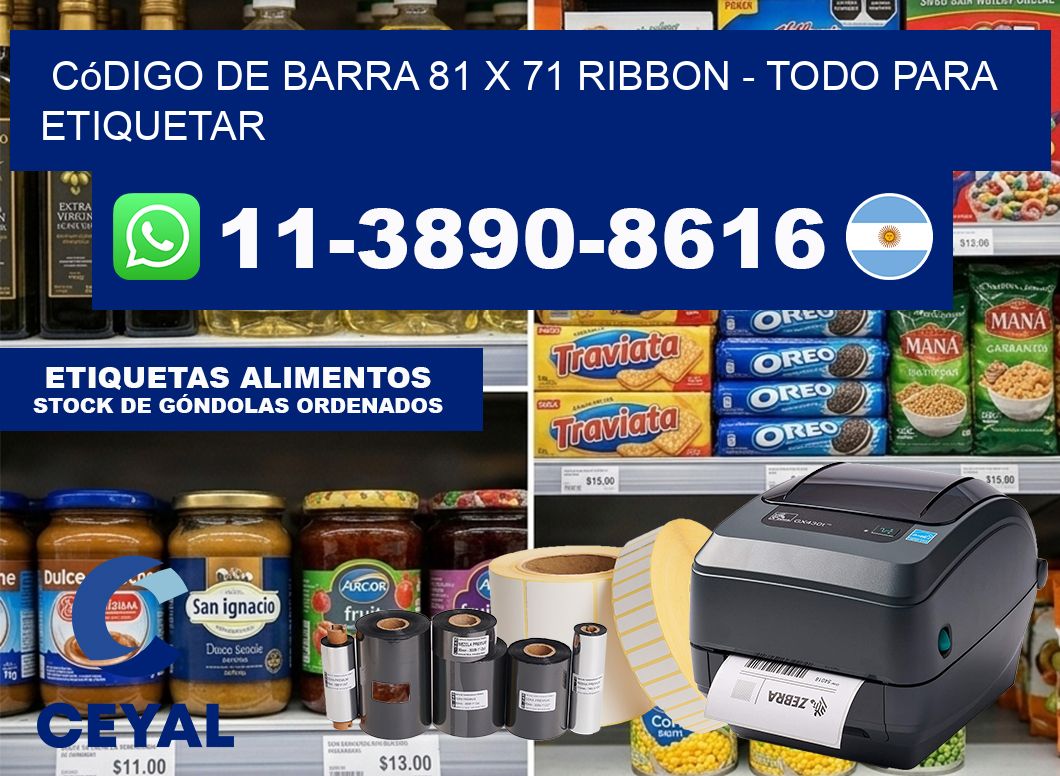 código de barra 81 x 71 ribbon – Todo para Etiquetar