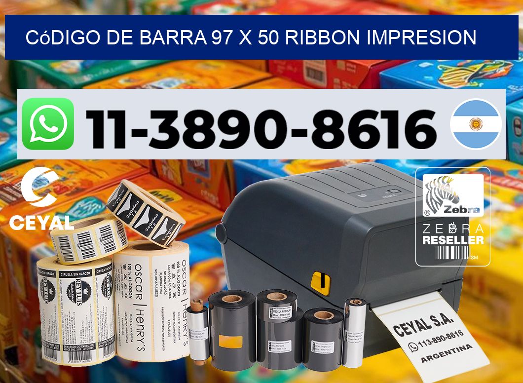 código de barra 97 x 50 ribbon impresion