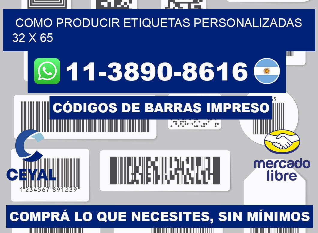 como producir etiquetas personalizadas 32 x 65