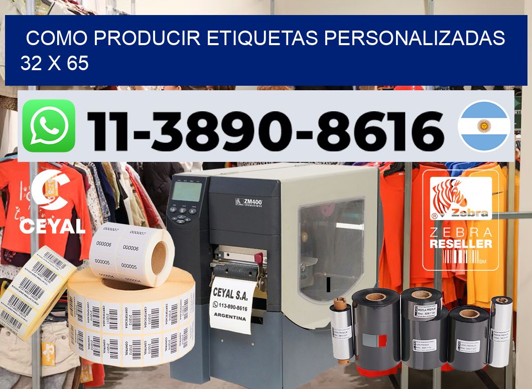 como producir etiquetas personalizadas 32 x 65