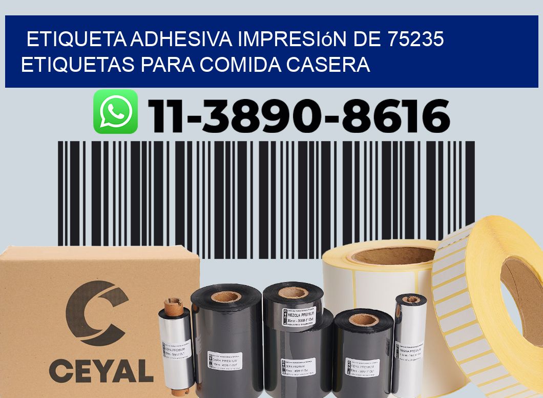 etiqueta adhesiva impresión de 75235 etiquetas para comida casera