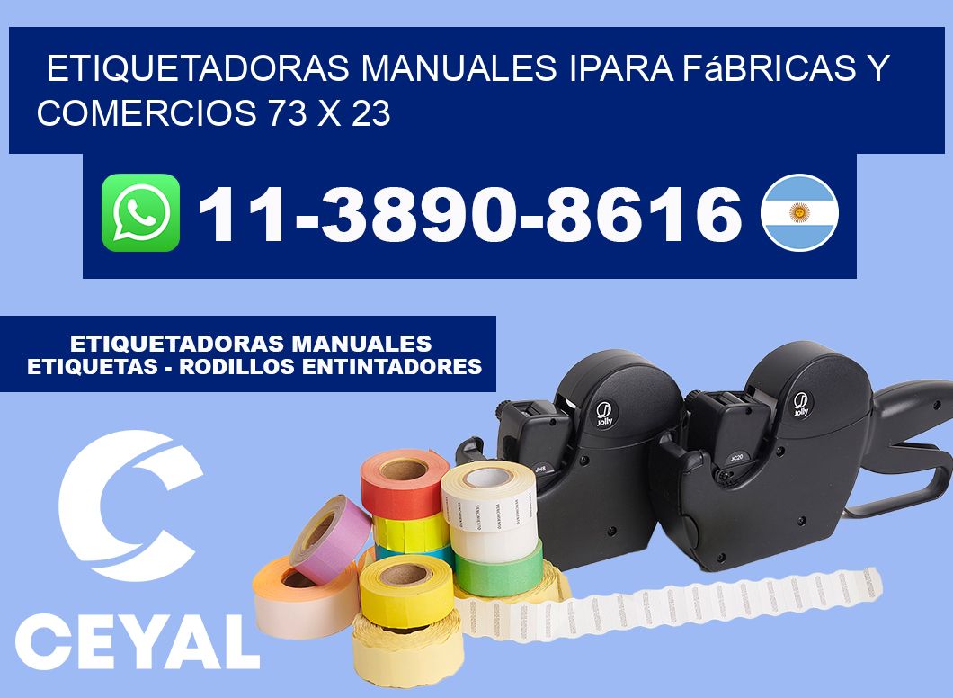 etiquetadoras manuales ipara fábricas y comercios 73 x 23