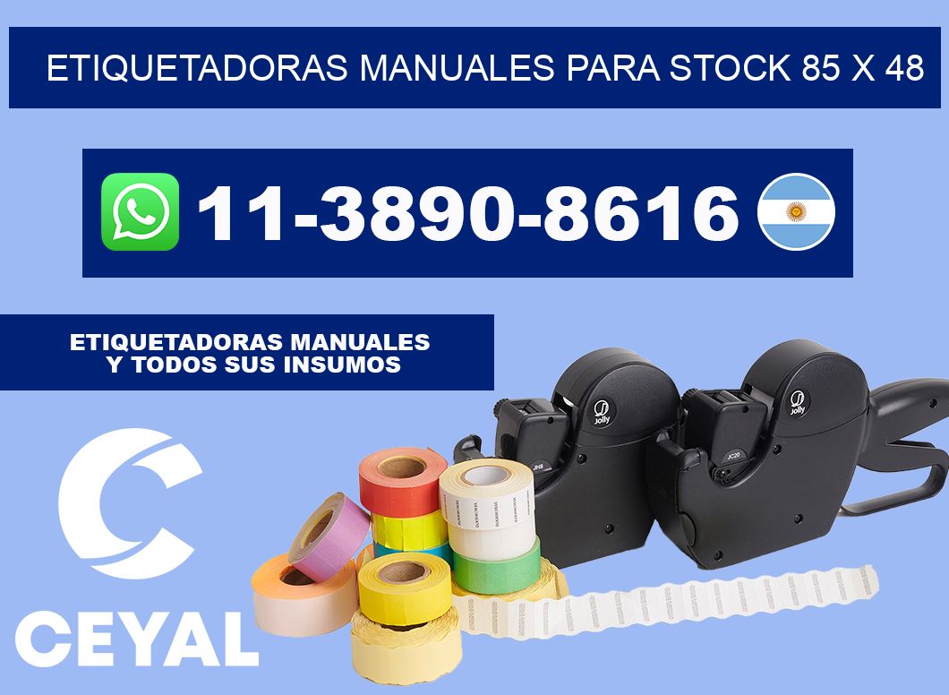 etiquetadoras manuales para stock 85 x 48