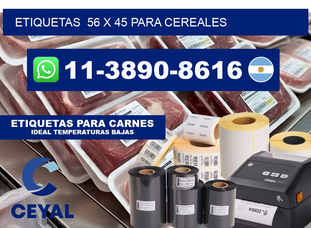 etiquetas  56 x 45 para Cereales