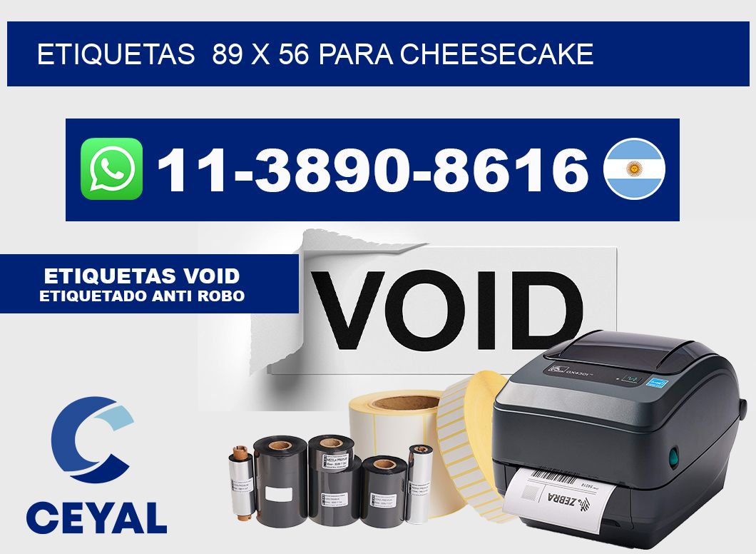 etiquetas  89 x 56 para Cheesecake