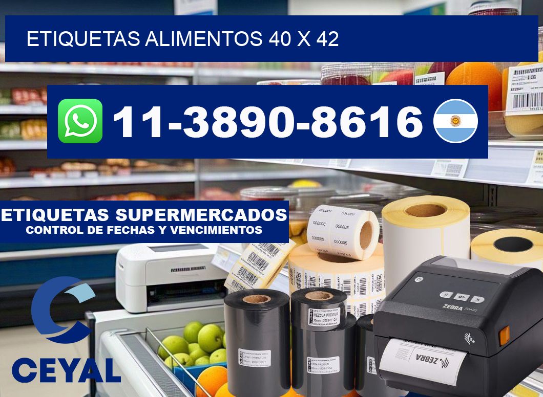 etiquetas alimentos 40 x 42