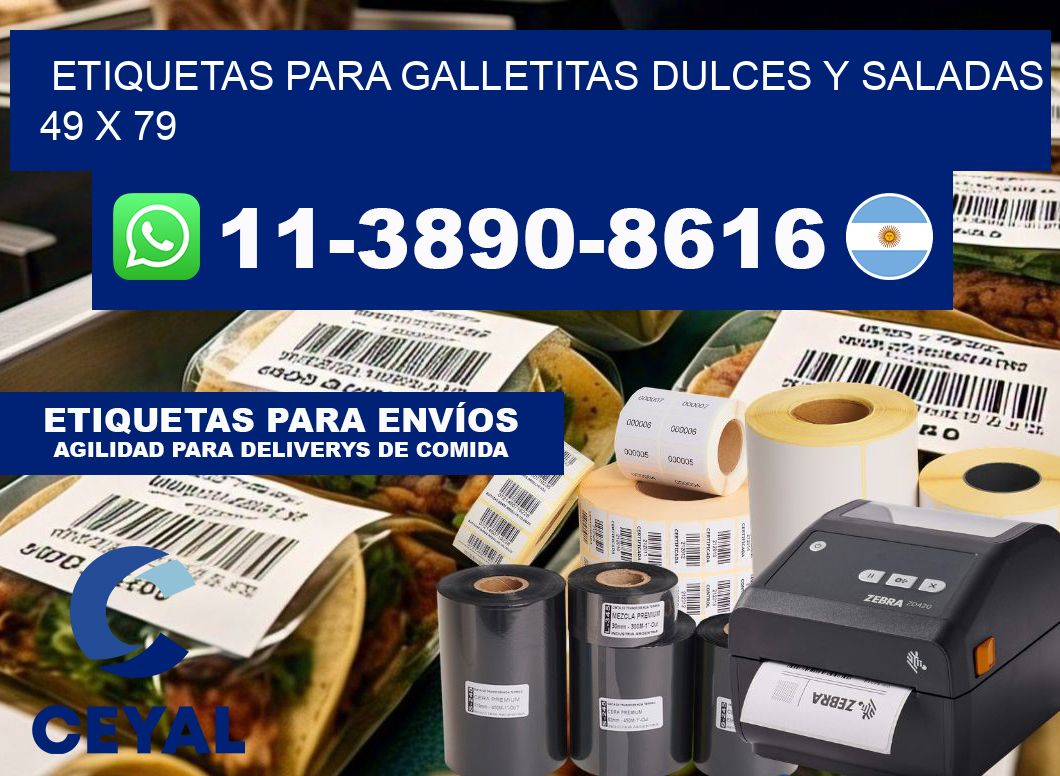 etiquetas para Galletitas dulces y saladas 49 x 79