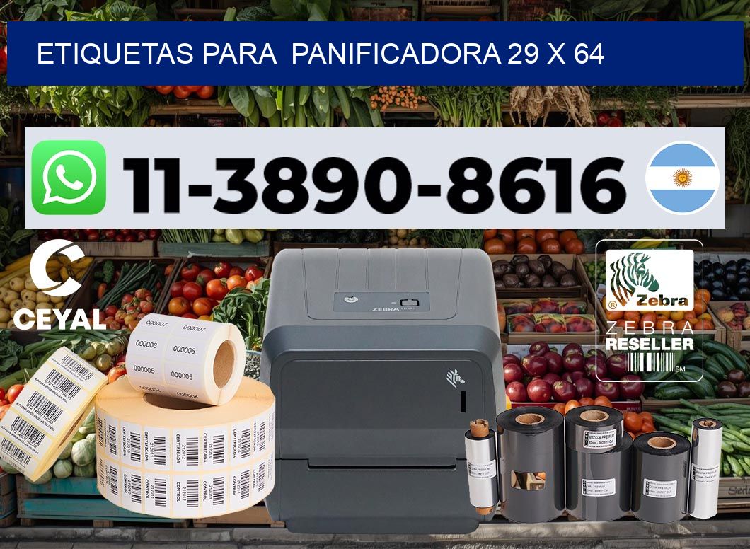 etiquetas para Panificadora 29 x 64