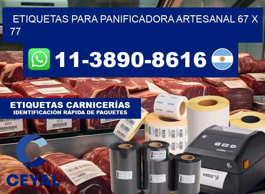 etiquetas para Panificadora artesanal 67 x 77