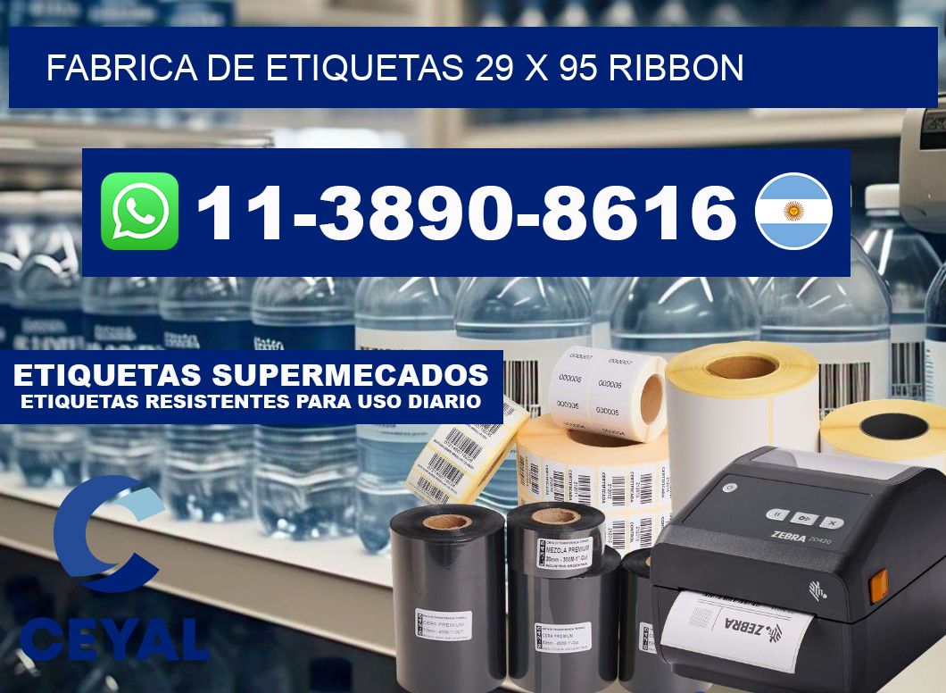 fabrica de etiquetas 29 x 95 ribbon