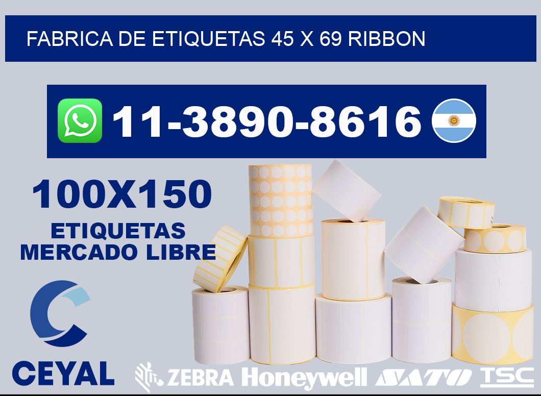 fabrica de etiquetas 45 x 69 ribbon