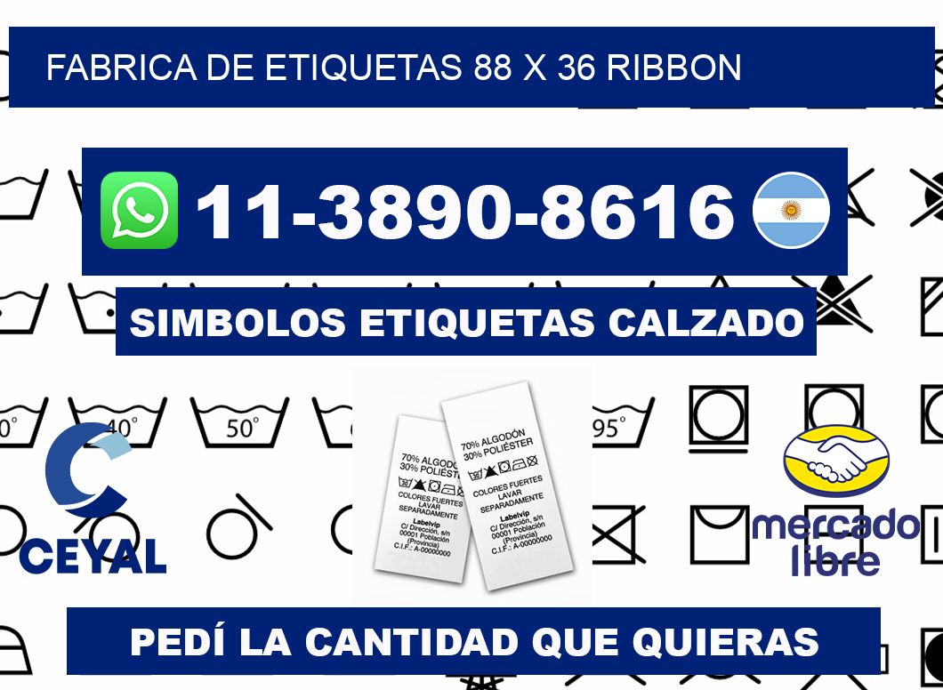 fabrica de etiquetas 88 x 36 ribbon