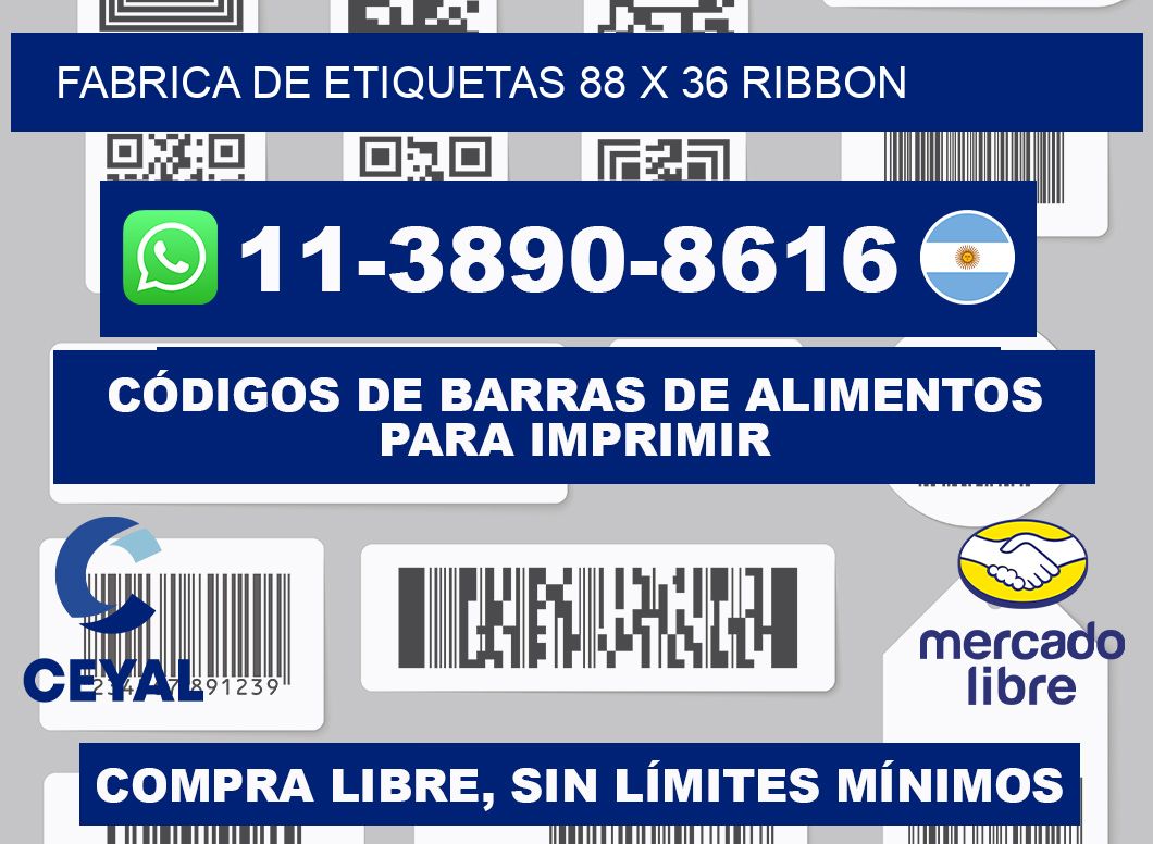 fabrica de etiquetas 88 x 36 ribbon
