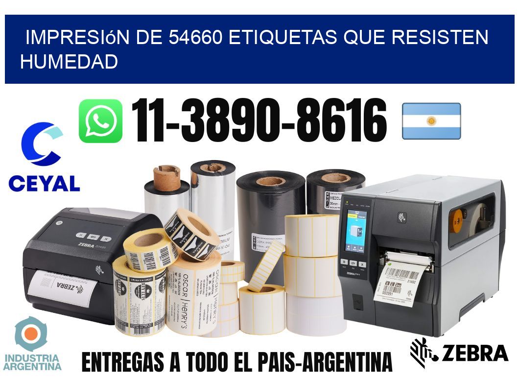 impresión de 54660 etiquetas que resisten humedad