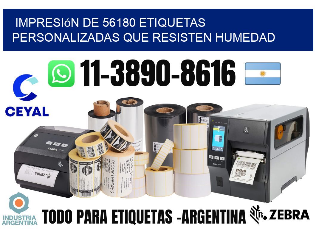 impresión de 56180 etiquetas personalizadas que resisten humedad