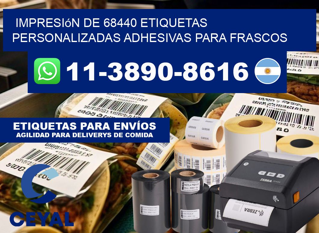 impresión de 68440 etiquetas personalizadas adhesivas para frascos