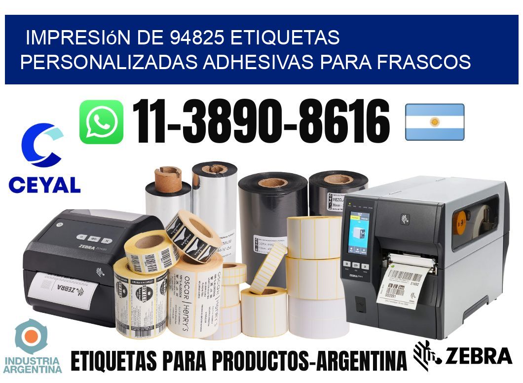 impresión de 94825 etiquetas personalizadas adhesivas para frascos