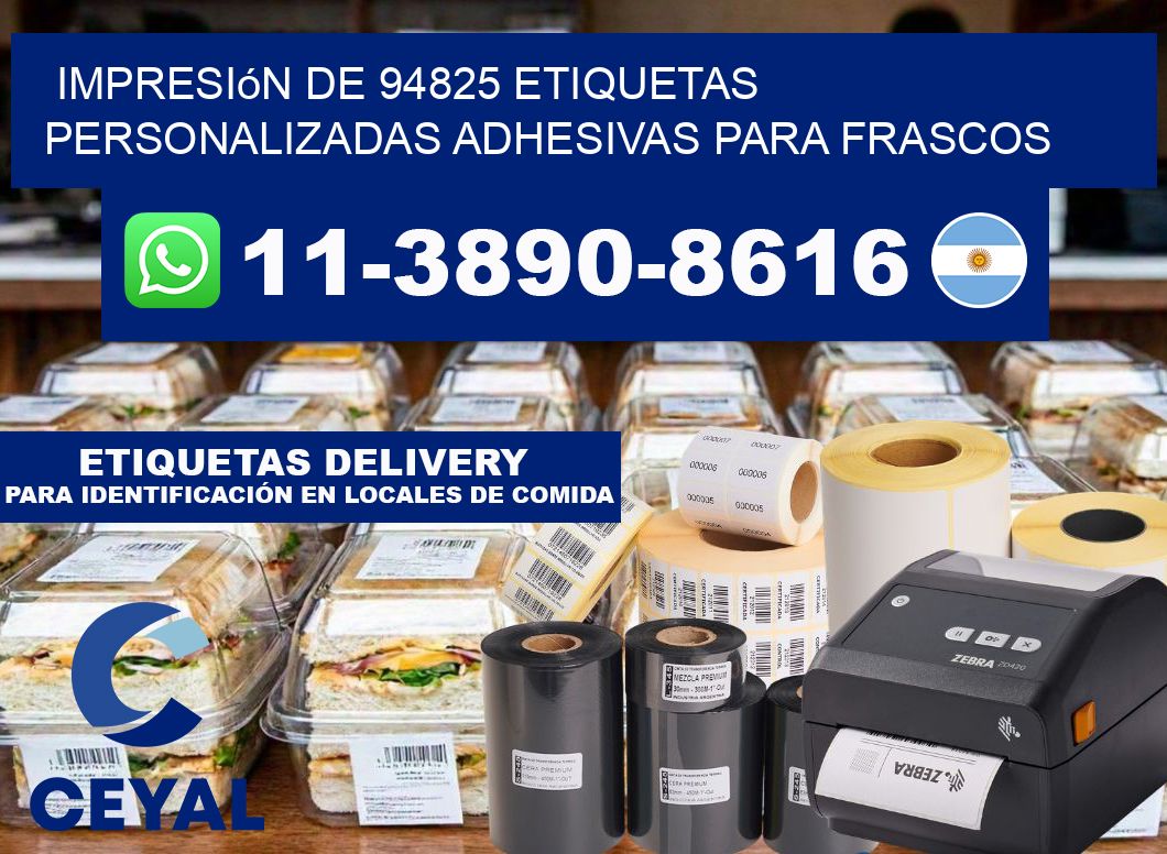 impresión de 94825 etiquetas personalizadas adhesivas para frascos
