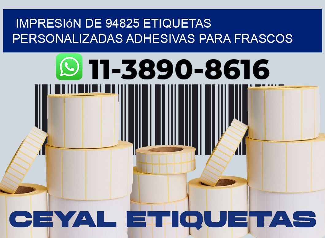 impresión de 94825 etiquetas personalizadas adhesivas para frascos