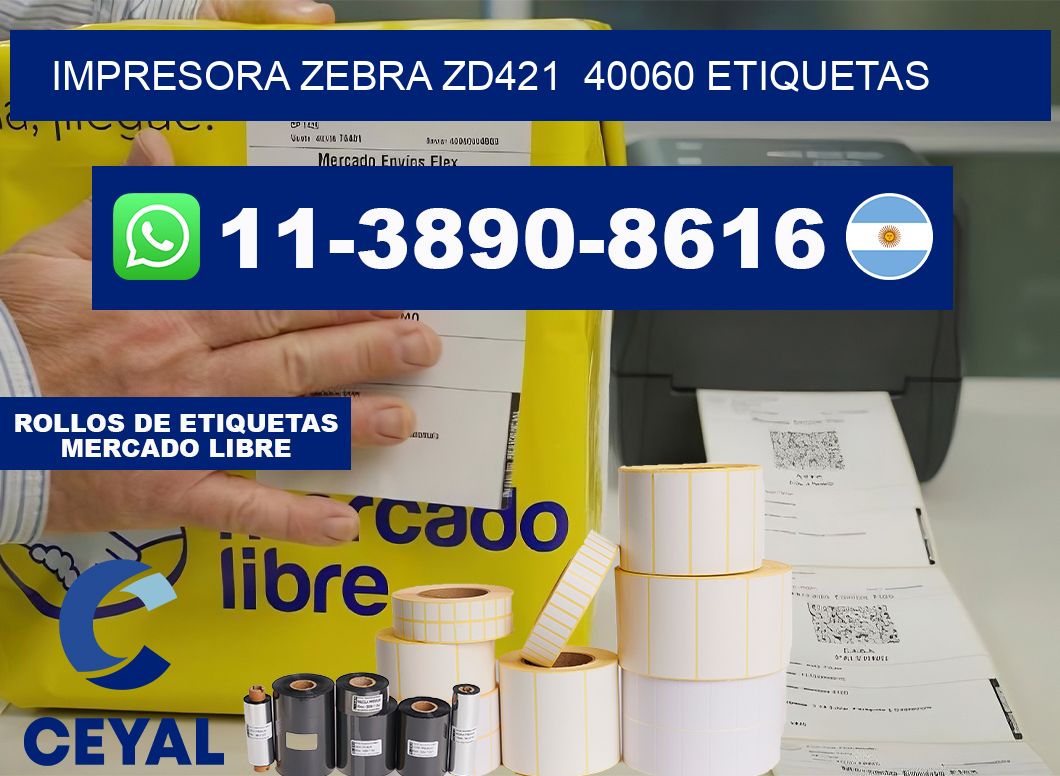 impresora zebra zd421 40060 etiquetas