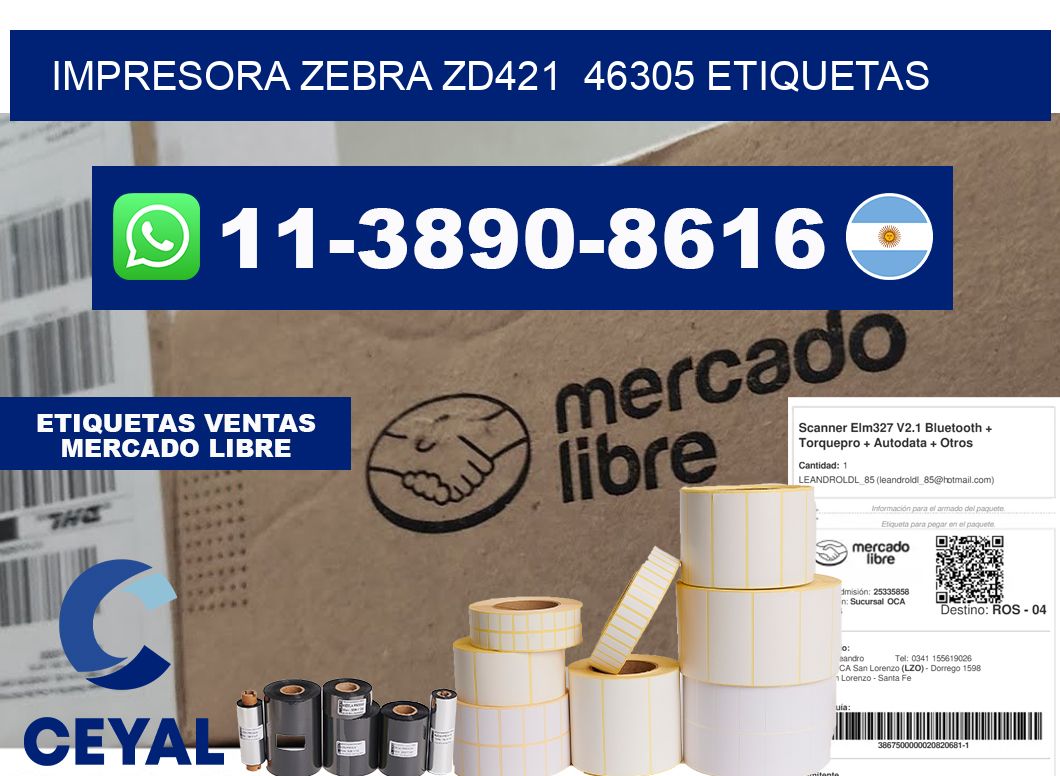 impresora zebra zd421 46305 etiquetas