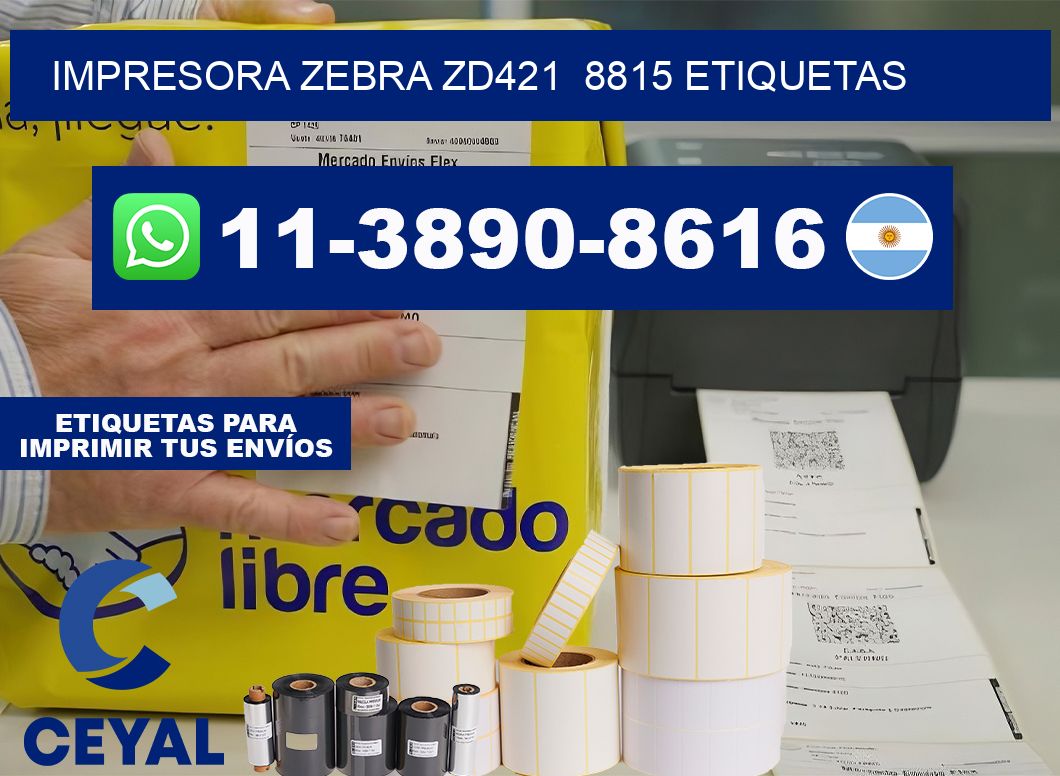impresora zebra zd421  8815 etiquetas