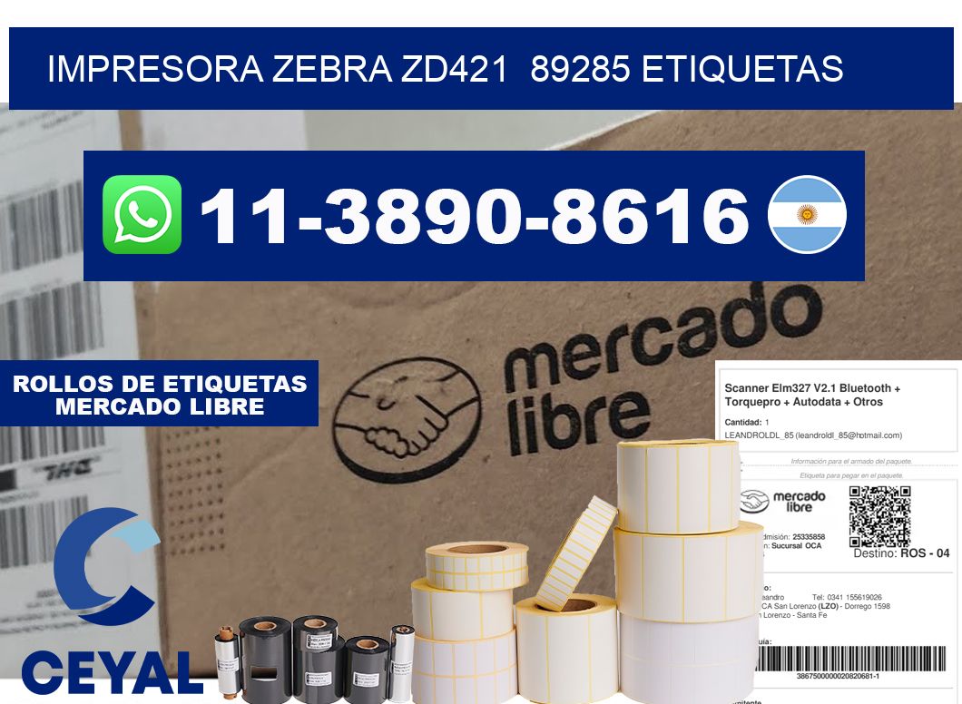 impresora zebra zd421 89285 etiquetas