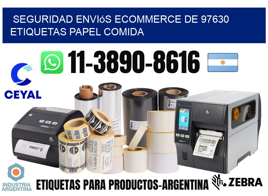 seguridad enviós ecommerce de 97630 etiquetas papel comida